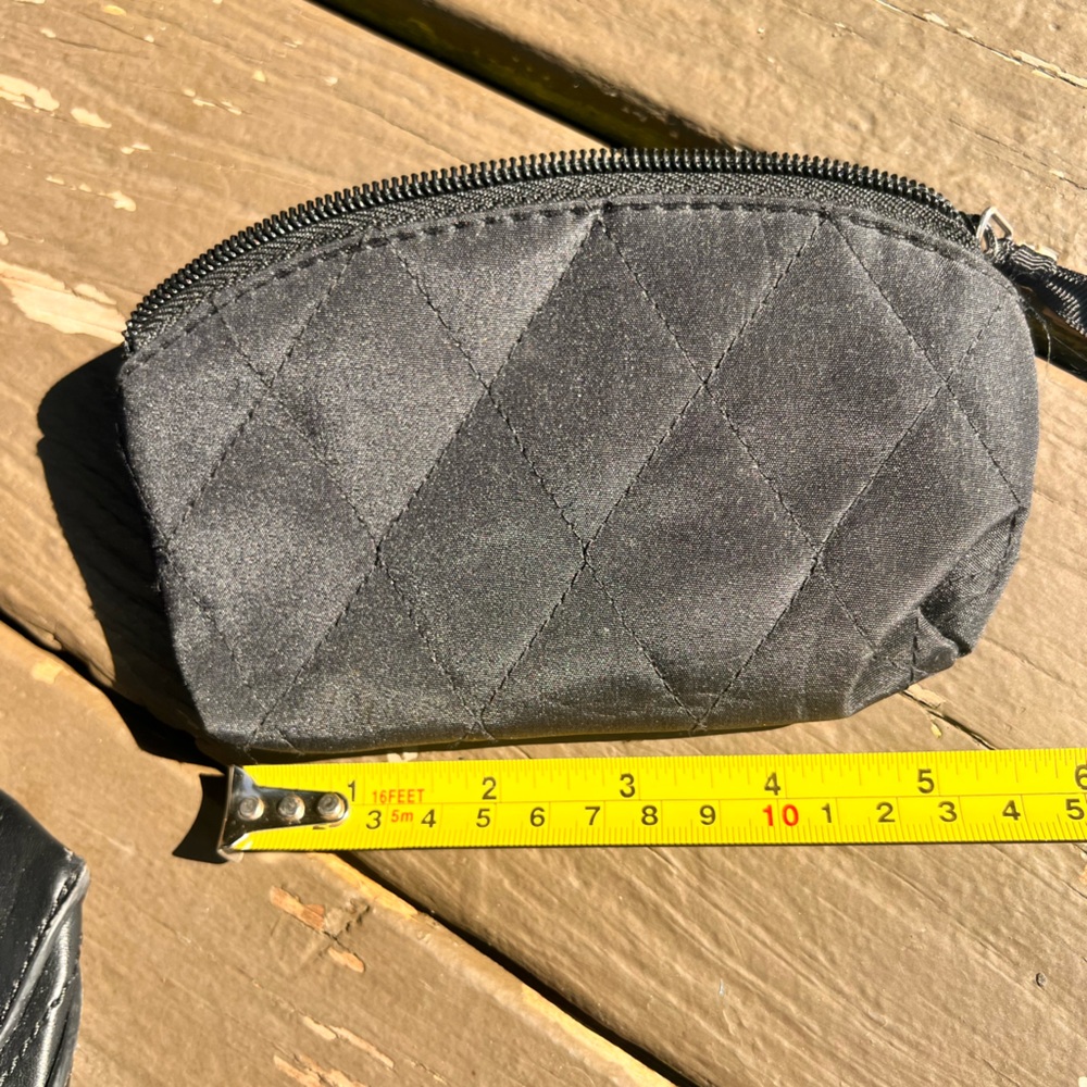 Mini quilted change purse black